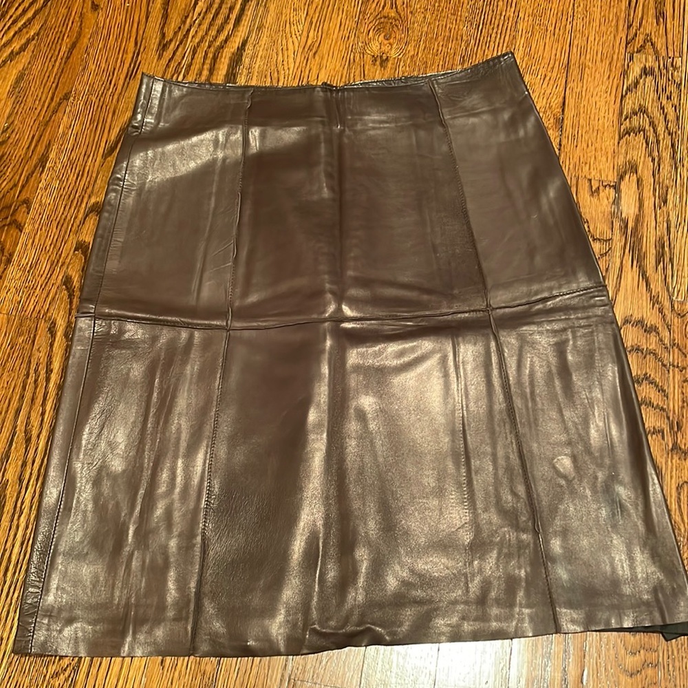Christian Lauren Leather Skirt